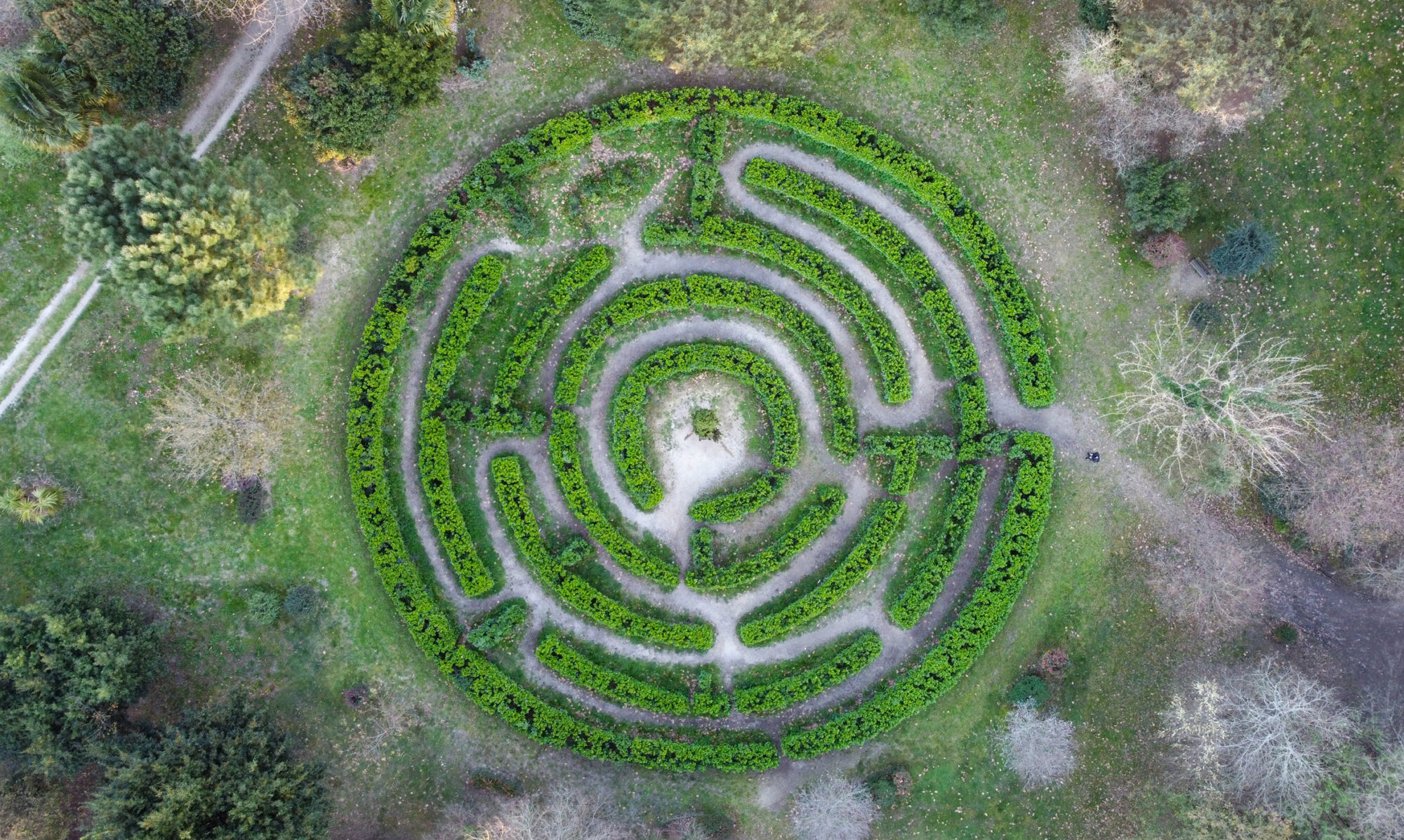 Garten-Labyrinth in Portugal